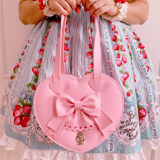 Everyday Bubble Heart Handbag - Dark Choco