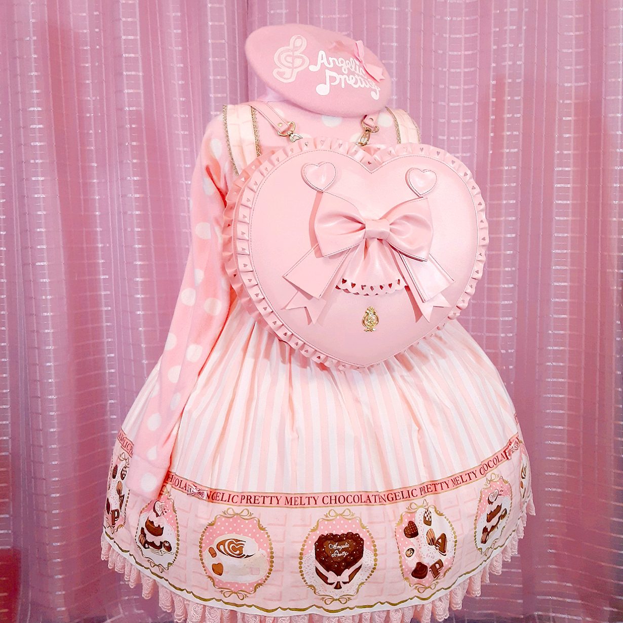 Bubble Heart Bag - Light Pink