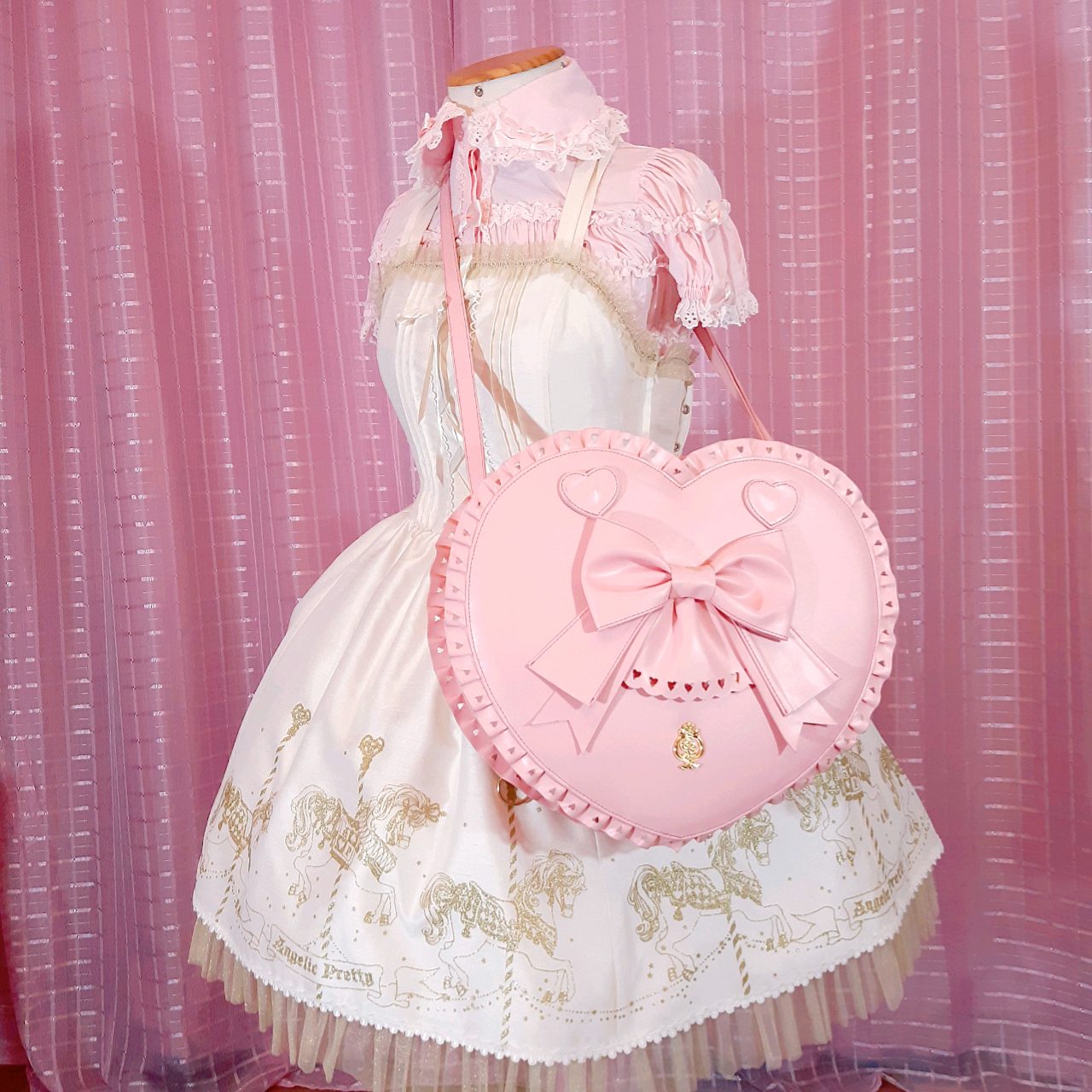 Bubble Heart Bag - Light Pink