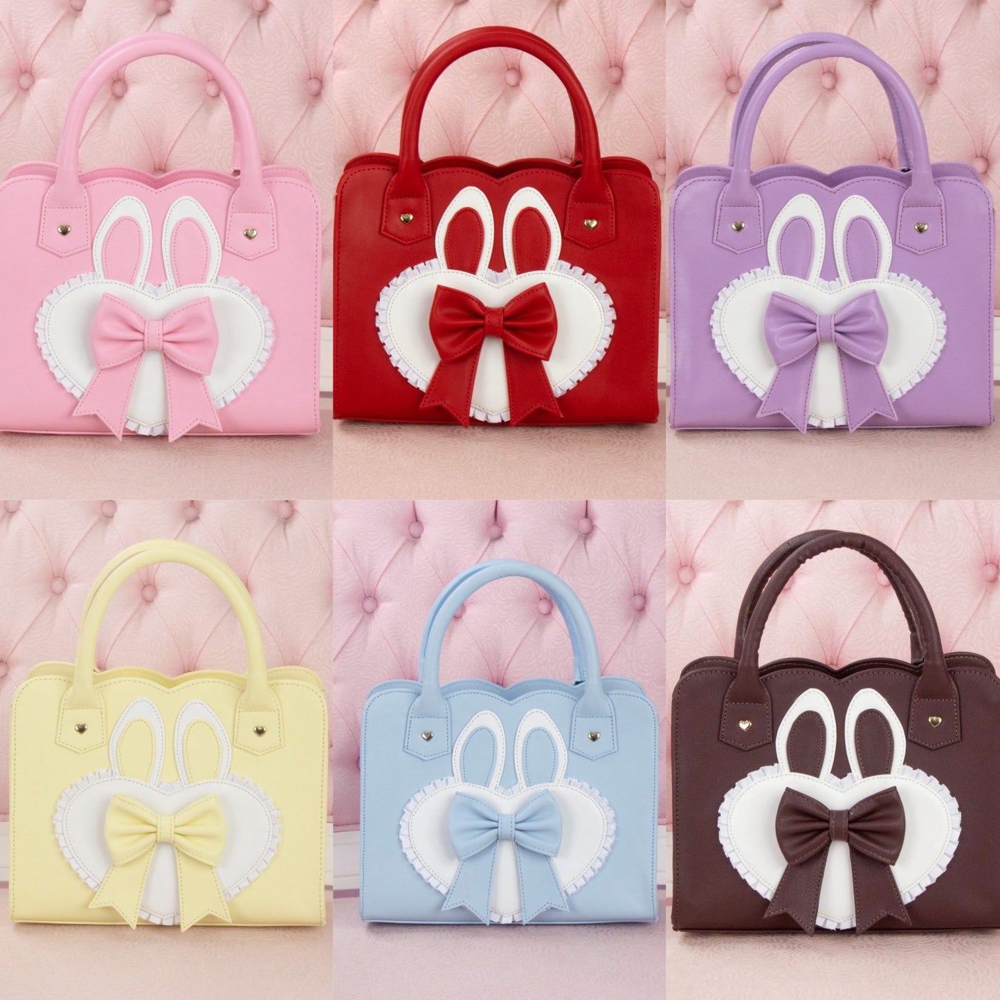 Frilly Bunny Hearty Bag - Light Pink