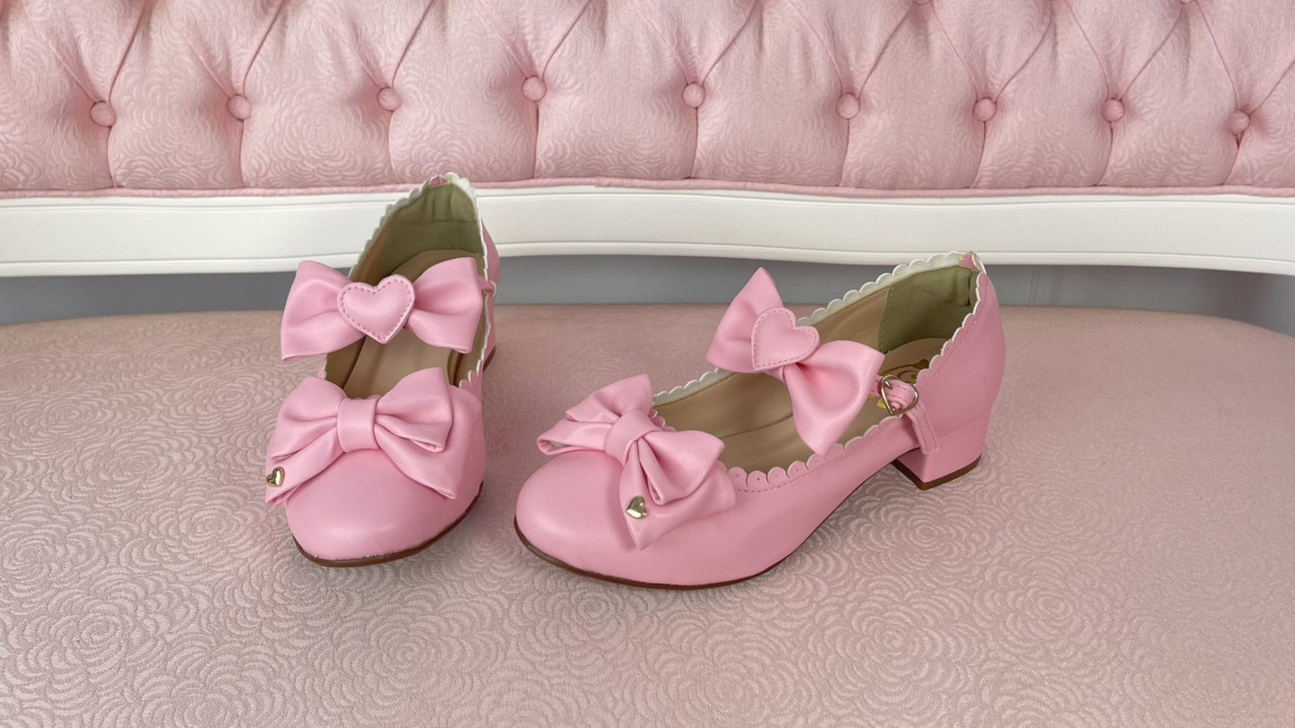 [38BR] Mahou Heart Shoes - Light Pink