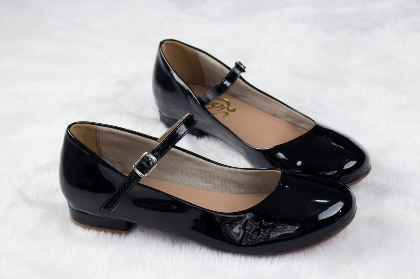 [42BR] [B Grade]  Dreamy Doll Flats - Shiny Black