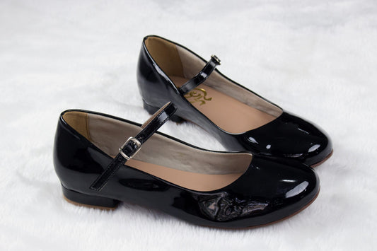 [42BR] [B Grade]  Dreamy Doll Flats - Shiny Black