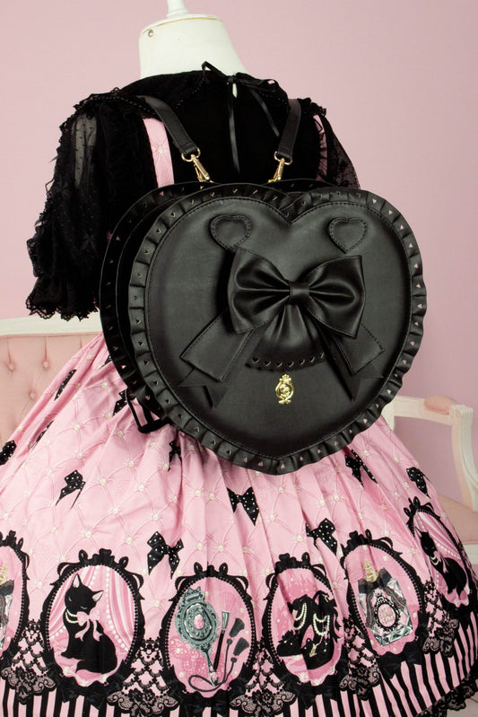 [B GRADE] Bubble Heart Bag - Black