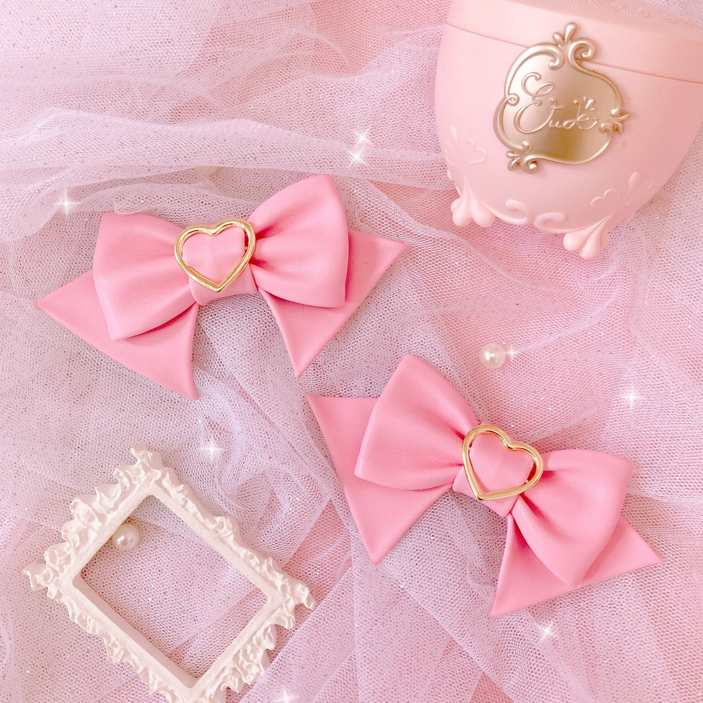Magical Girly Heart Hairclip - Light Pink