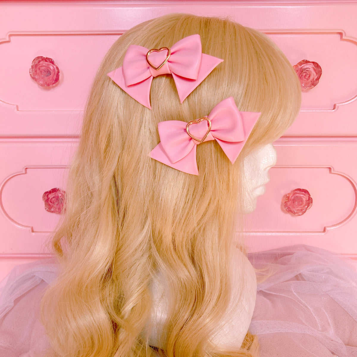 Magical Girly Heart Clip set - Light Pink