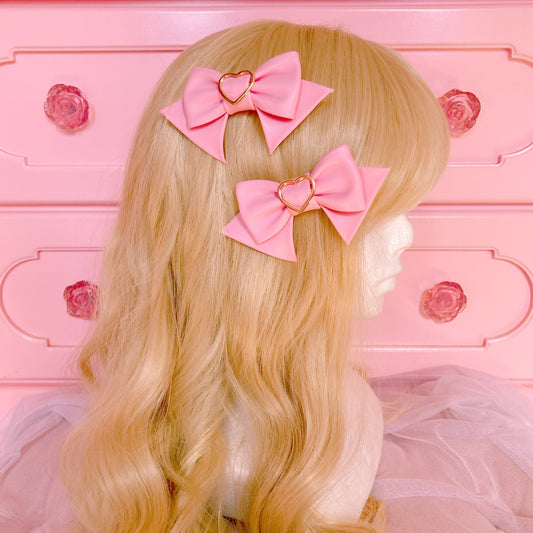 Magical Girly Heart Clip set - Light Pink