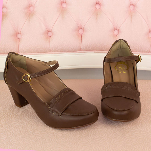 [40BR] Elegant Academia Shoes - Chocolate Brown