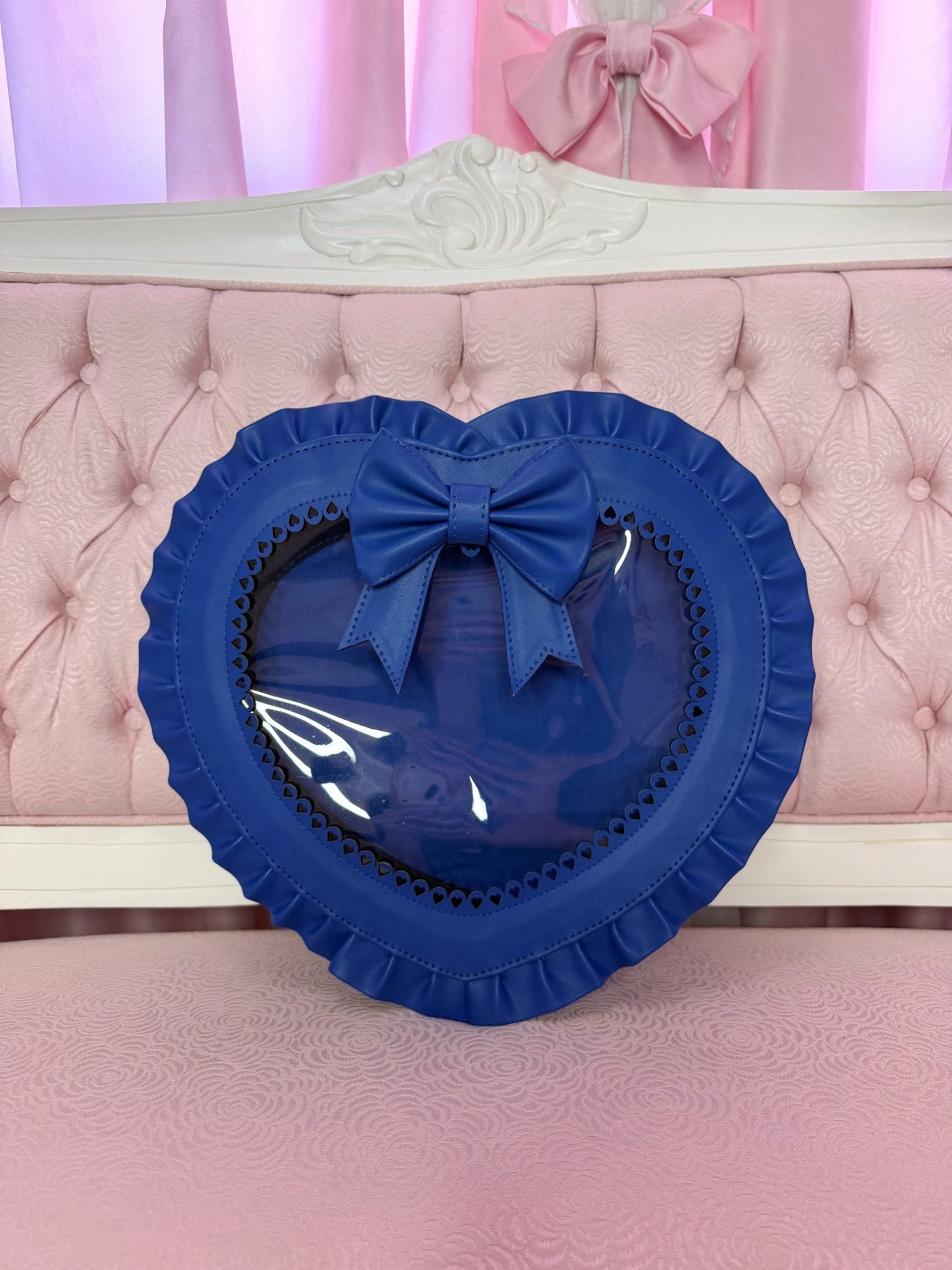 Frilly Lovely Heart Ita Bag - Royal Blue