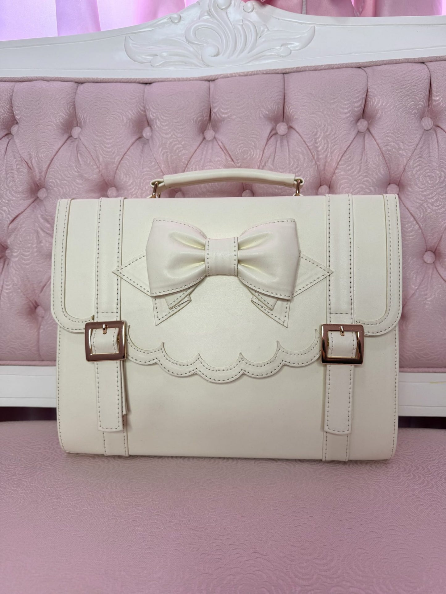[B Grade] Frilly Academy 3way Bag - Ivory