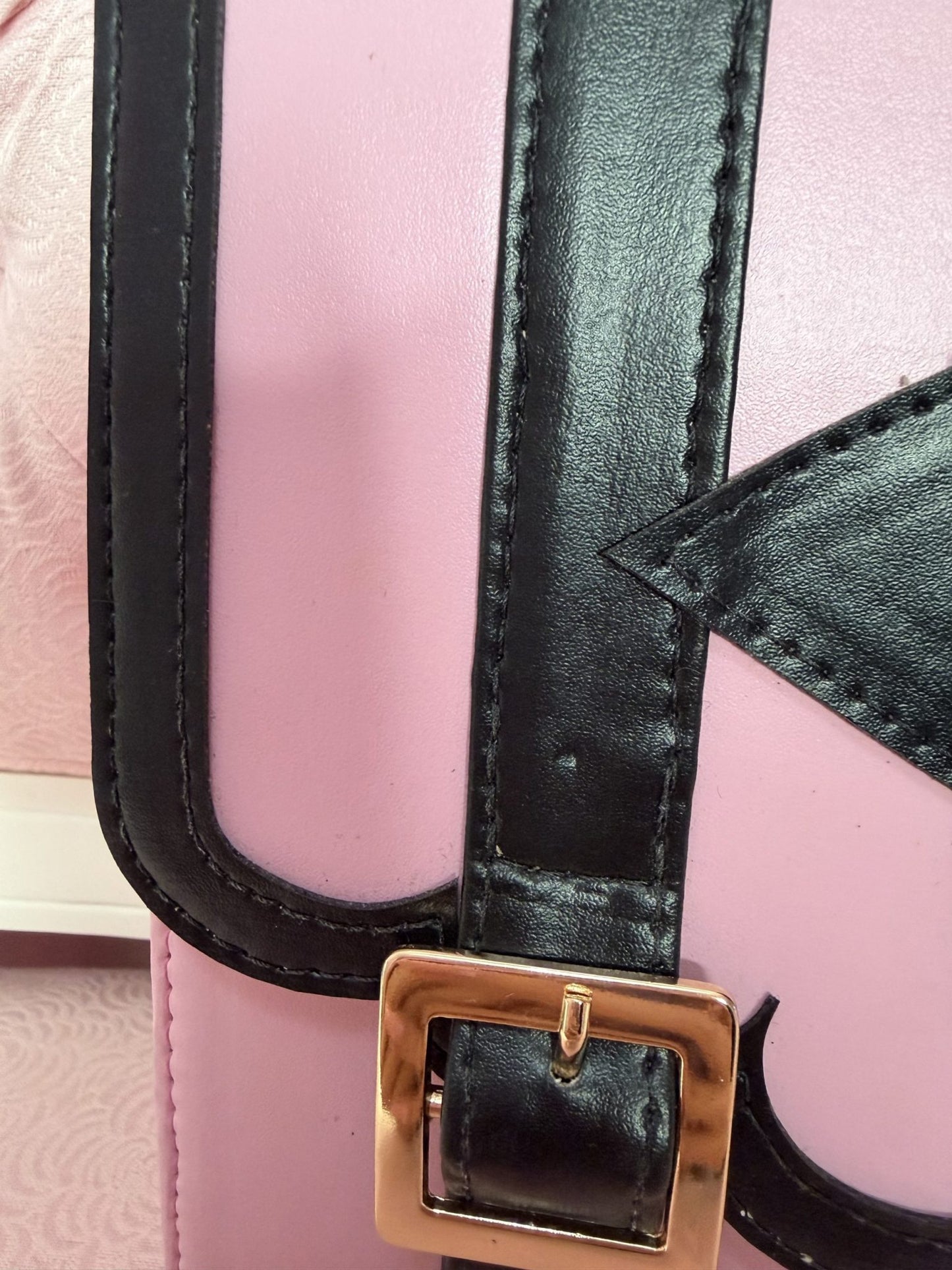 [B GRADE] Frilly Academy 3way Bag - Pink with Black