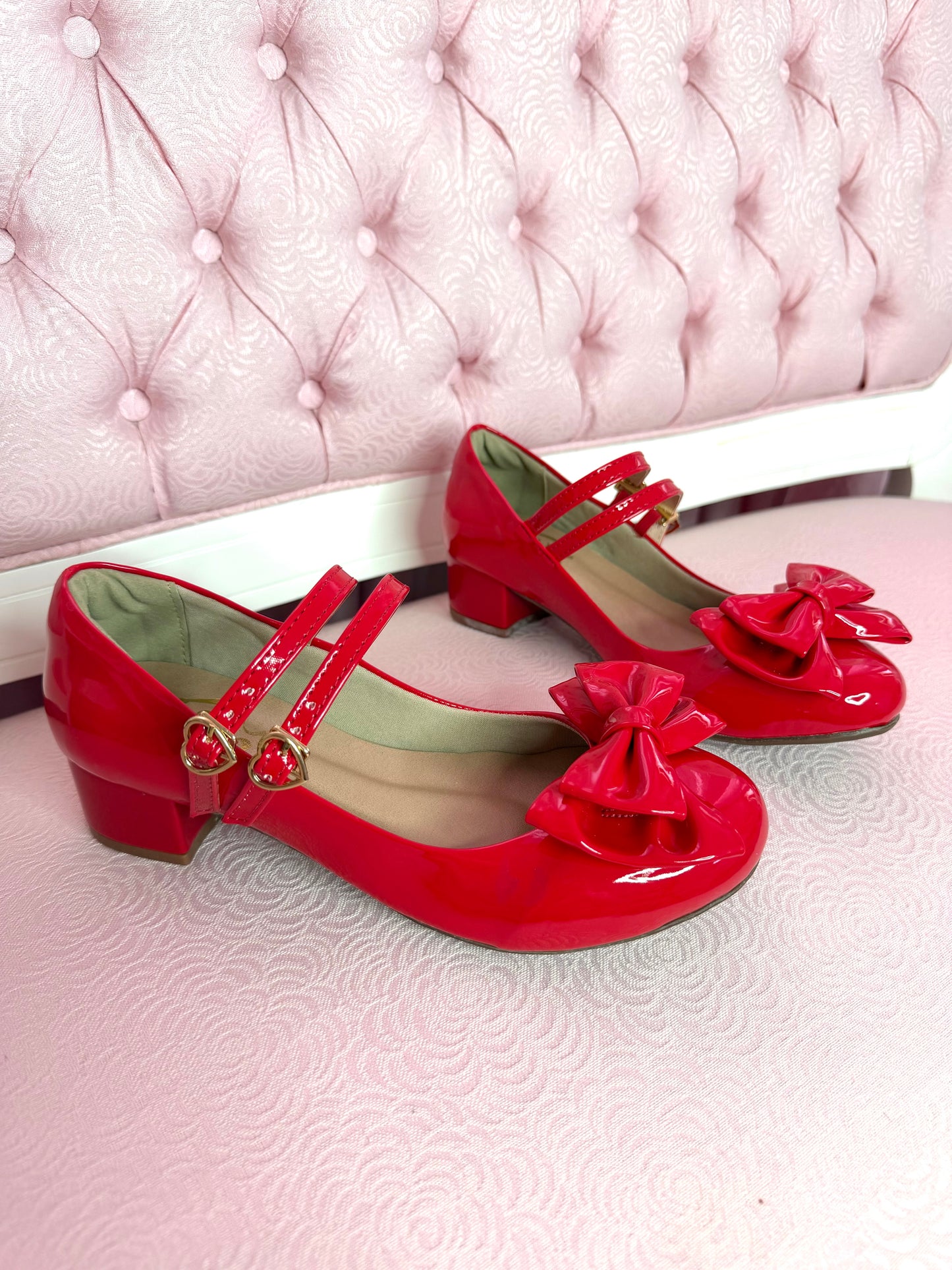 [37BR] [B GRADE] Mahou Bow Shoes - Shiny Red