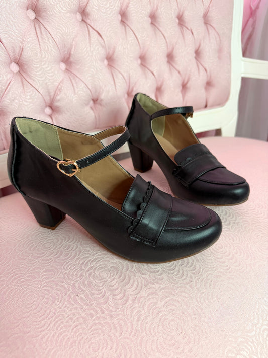 [38BR] Elegant Academia Shoes - Black