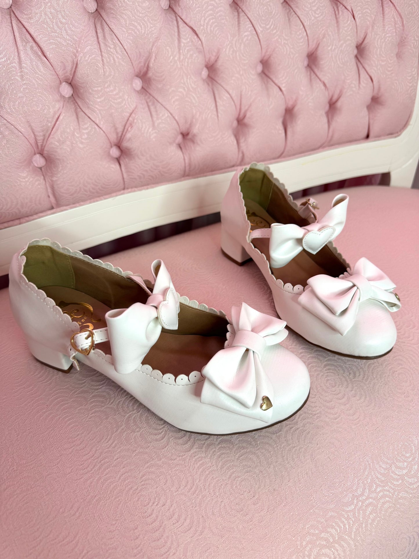[38BR][B GRADE] Mahou Heart Shoes - White