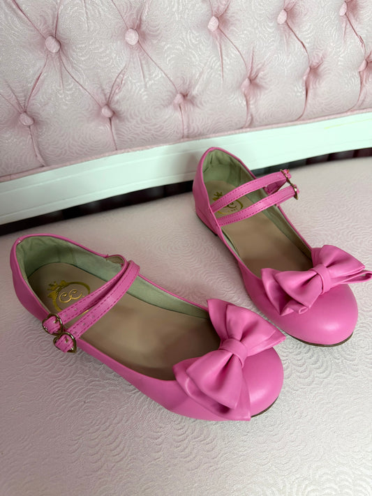 [36BR] Mahou Bow Flats - Bubblegum
