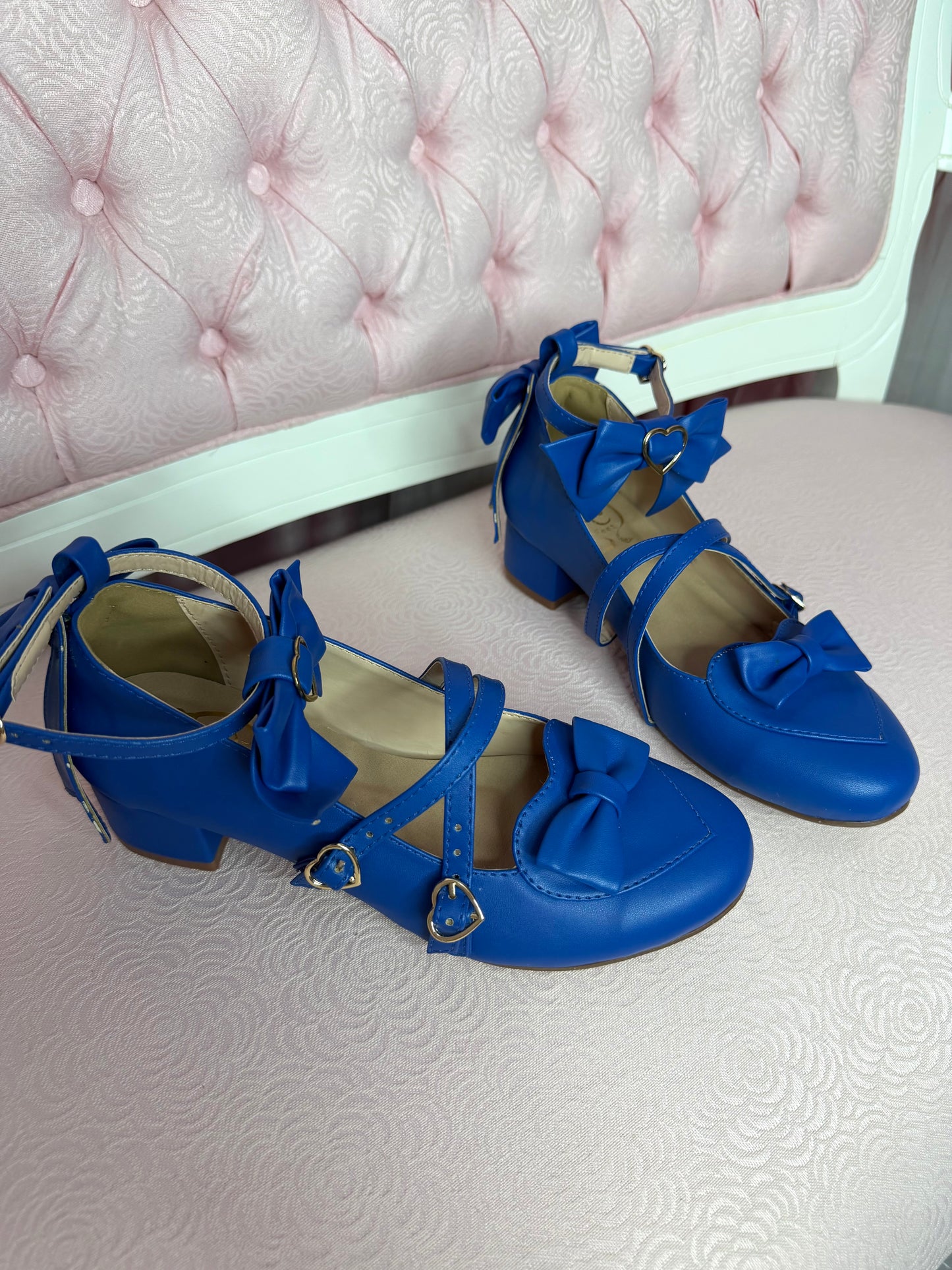 [36BR] Magical Girly Heart Shoes - Royal Blue