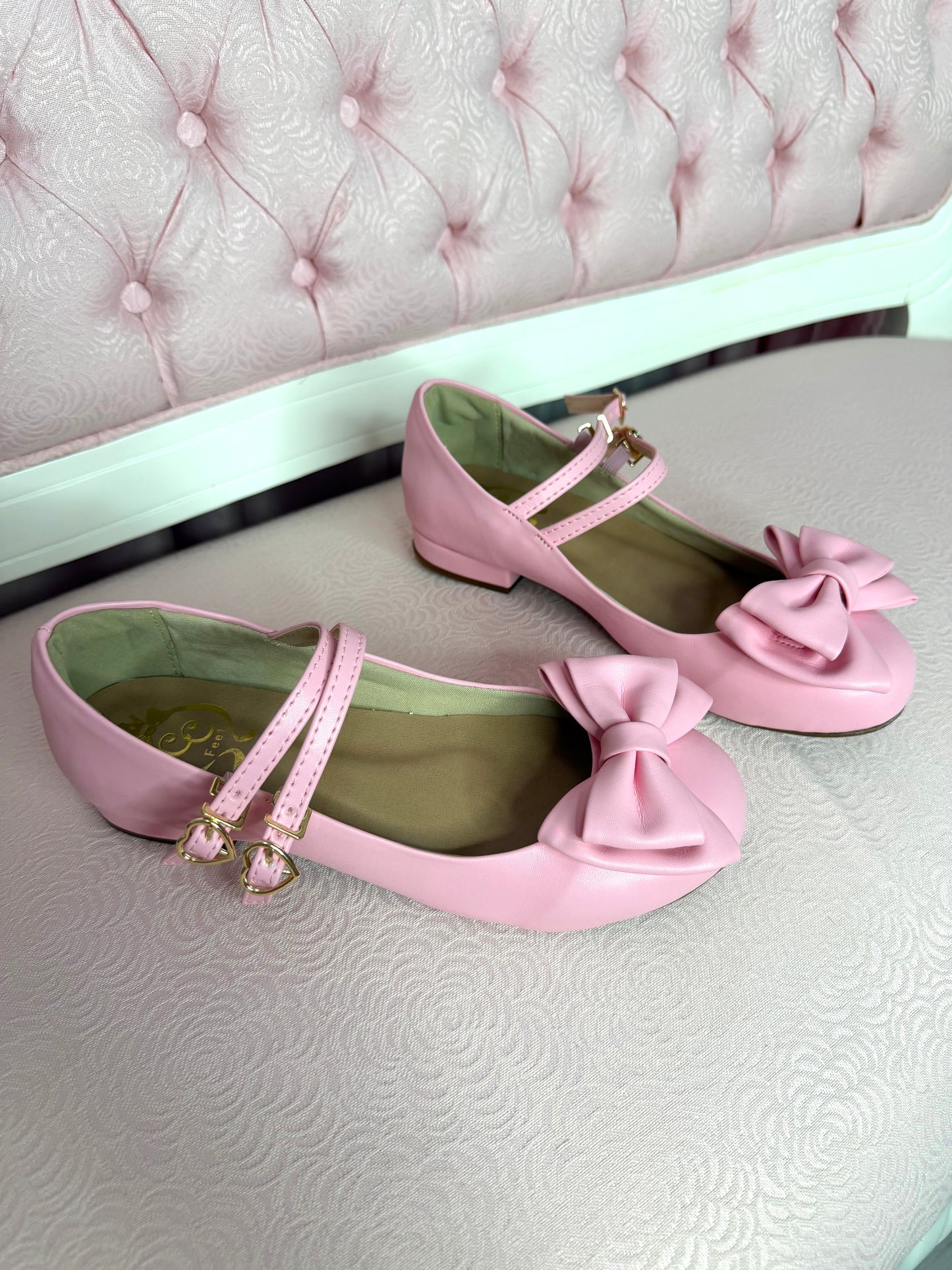 [40BR] [B GRADE]  Mahou Bow Flats- Light Pink