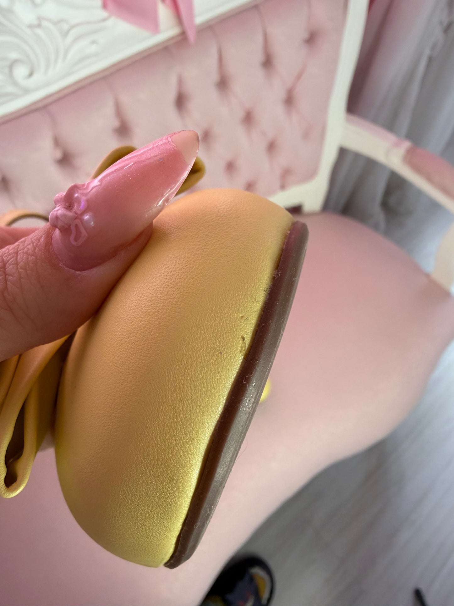 [41BR] [B Grade] Charm Ribbon - Pastel Yellow