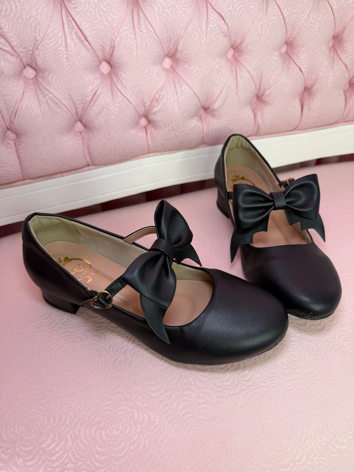 [40BR] [B GRADE]  Bat Bow Shoes - Black