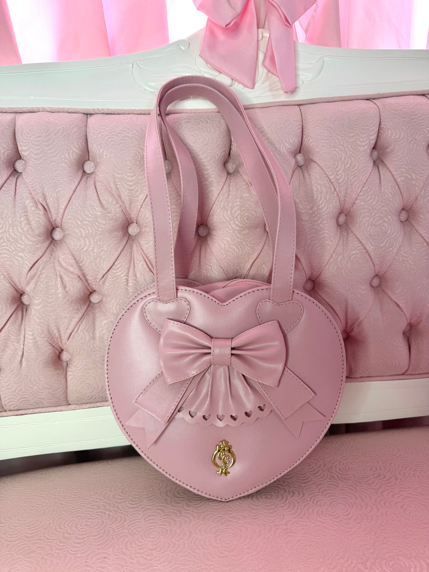 [B GRADE] Everyday Bubble Heart Handbag - Light Pink