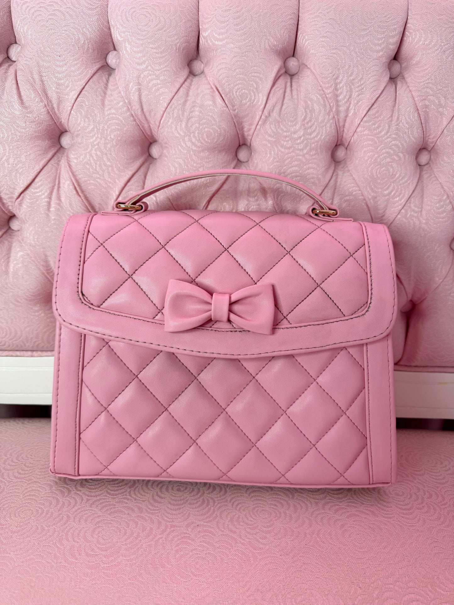 [SAMPLE] Quited Lovely Handbag - Light Pink