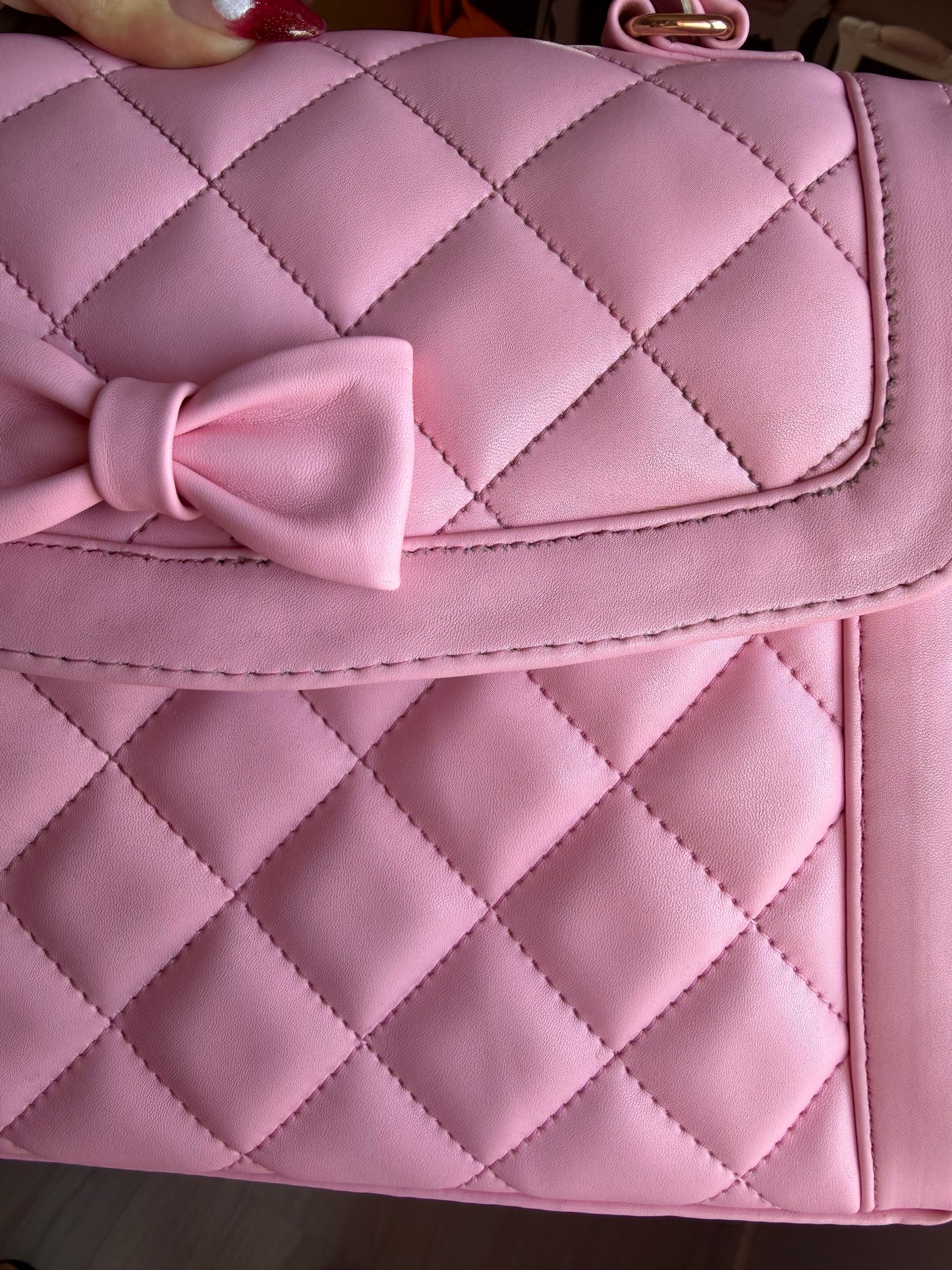 [SAMPLE] Quited Lovely Handbag - Light Pink