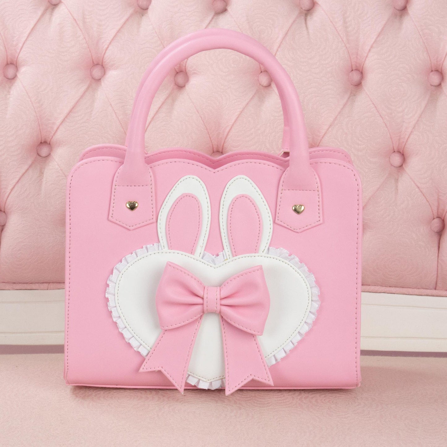 Frilly Bunny Hearty Bag - Light Pink
