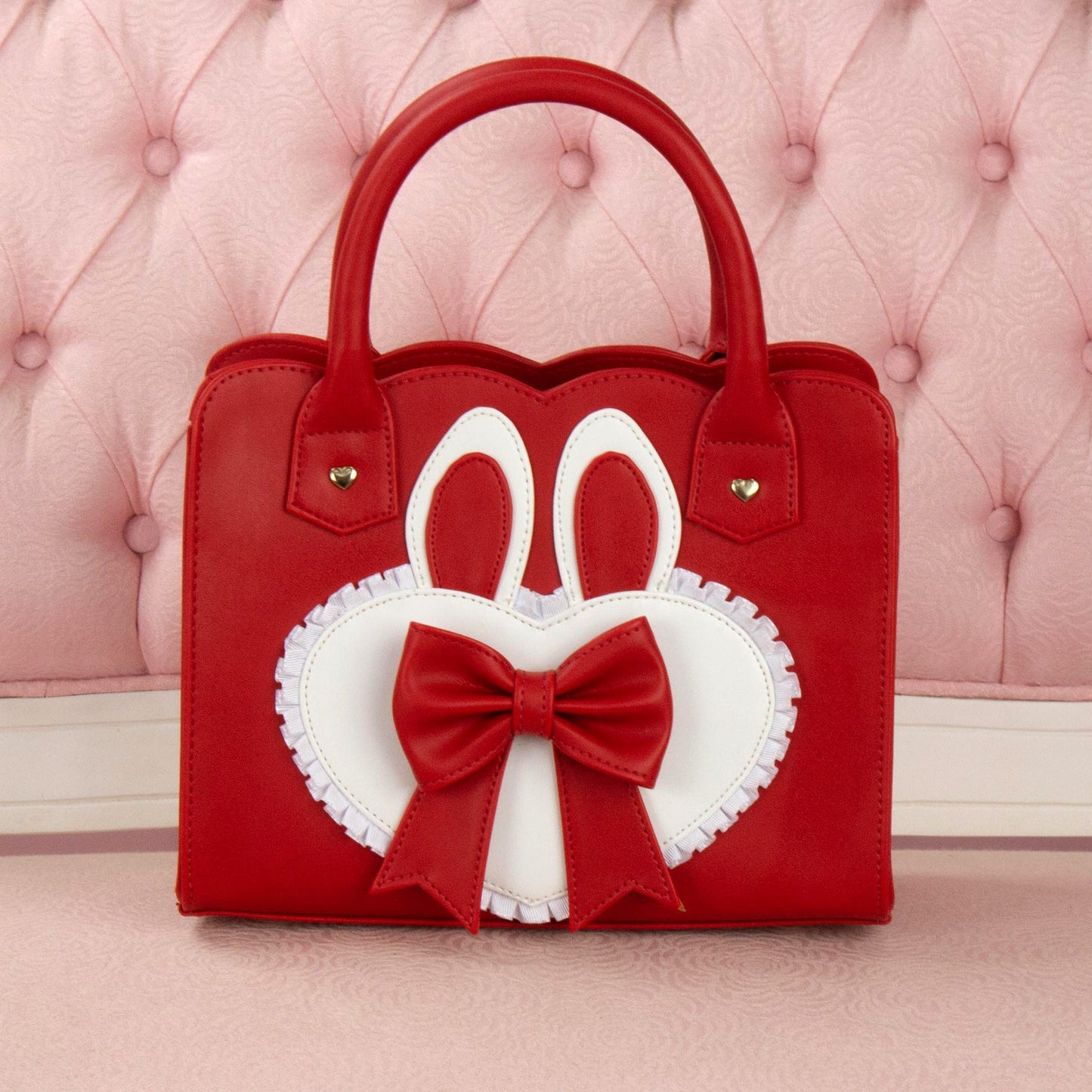 Frilly Bunny Hearty Bag - Light Pink