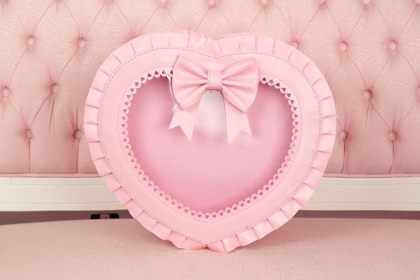 [SAMPLE] Frilly Lovely Heart Ita Bag - Light Pink