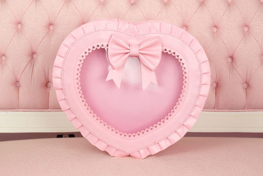 [SAMPLE] Frilly Lovely Heart Ita Bag - Light Pink